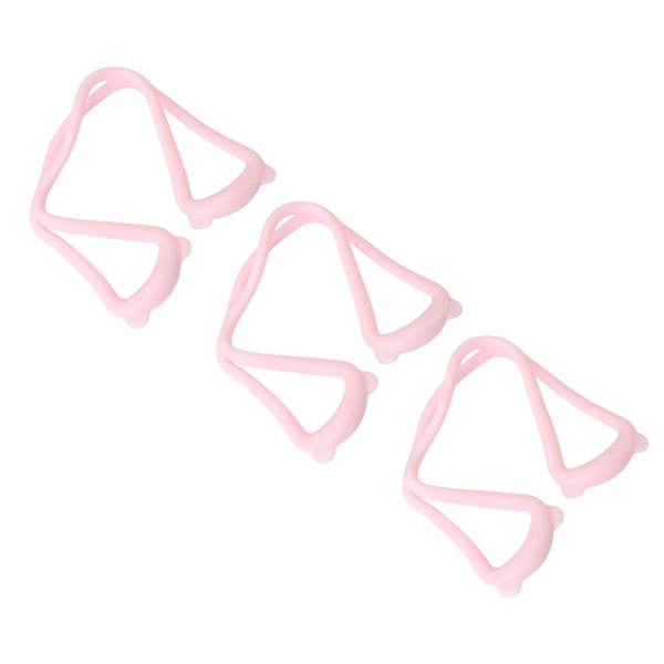 3st Figur 8 Resistance Elastiskt band Öppen axelbår Arm Rygg Träning Elastiska band Rosa