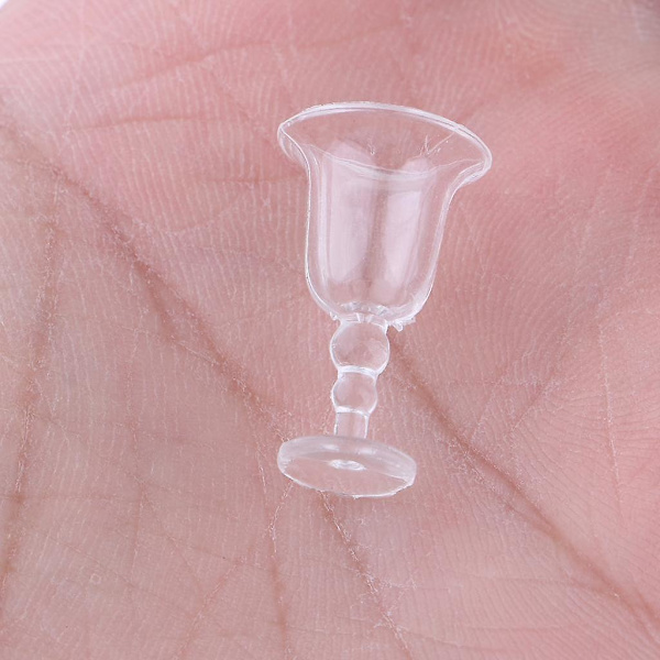 10 x 4 kpl 1/12 Nukkekodin Pienoiskoossa Kirkas Viinilasi Mehukuppi Pikari Keittiö--