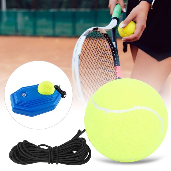 4 kpl / set korkea elastinen tennispallo kuminauhalla urheiluharjoitteluun