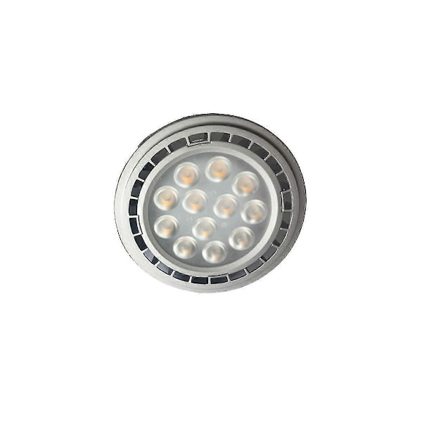LED Lys AR111 Støpt Aluminiumskall ES111 Spotlight, 12W 85-265V, 3030 LED Chips Varmhvit3000K