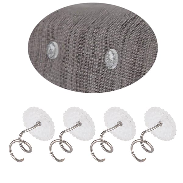 100 stk. vridd stift i rustfritt stål, gjennomsiktig ABS, sklisikker sofafestet spiralspiker (spiralvridd stift)