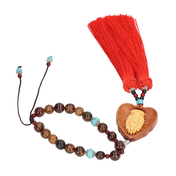 Buddha-bilhänge med dubbla tofsar i buxbom, lyckobringande, lockar till sig rikedom, renar sinnet, Guanyin-hänge, stående Avalokitesvara