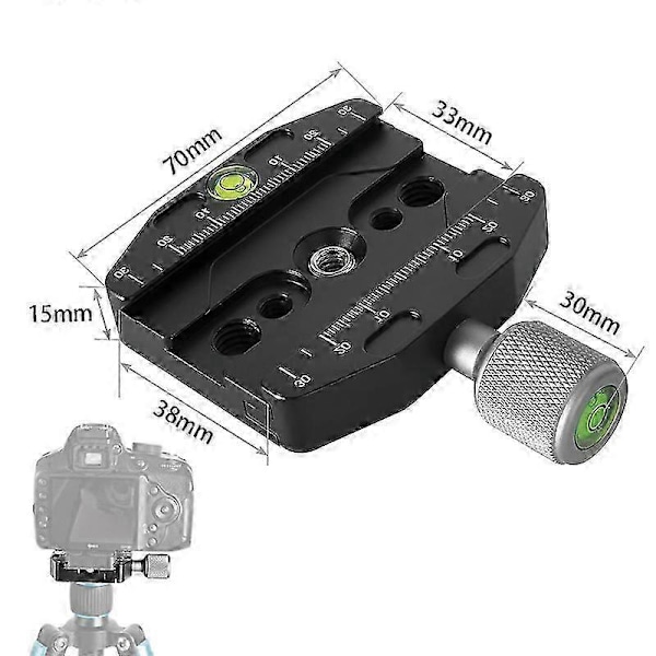 QR-70N Klemme Quick Release Plade kompatibel med Arca SWISS Tripod Kuglehoved