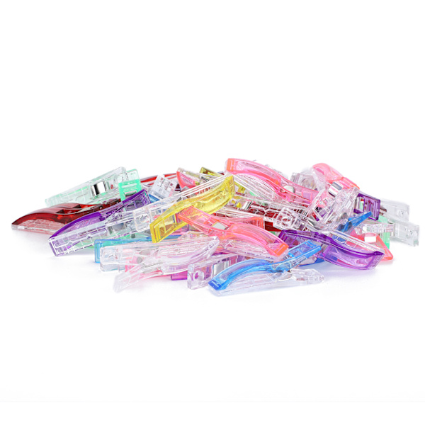 50 stk Quilting Clips Mix Farge Plast Manuell Sømklips Stasjonær Kontor Papirarrangør