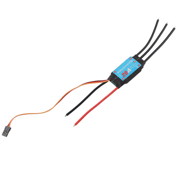 Tvåvägs borstlös ESC elektronisk hastighetsregulator för RC-bil fartyg undervattens propeller (20A)