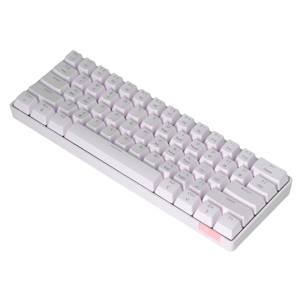 Trådlöst tangentbord 12 ljuseffekter PBT 61 tangenter Stabil överföring Dator komponent Vit Röd switch