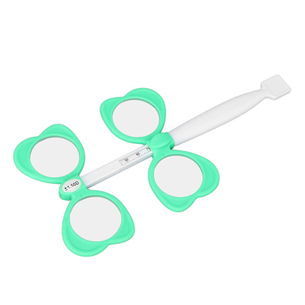 Optisk Flipper Grønn Optometri Plastic Flip-linse med 5 synstestkort for nærsynstest ±150
