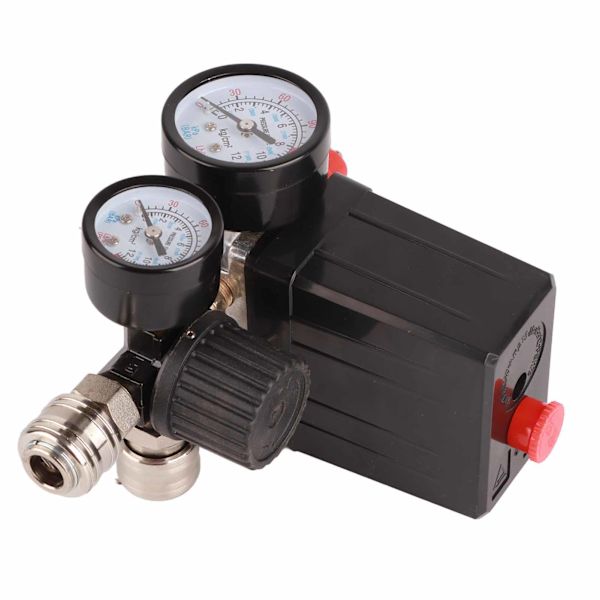 Luftkompressor trykafbryder 1/4in 4 huller controller regulator ventil 90-120PSI 220V