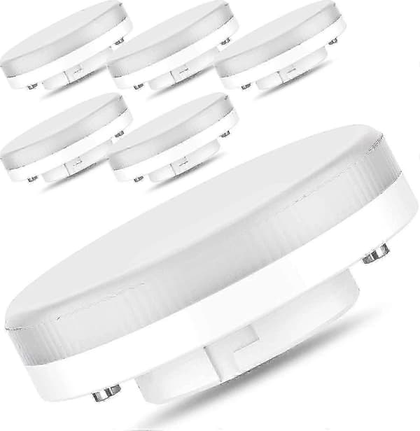 6 stk GX53 7W LED-lampe, 400LM 50W erstatning, 220-240V 5