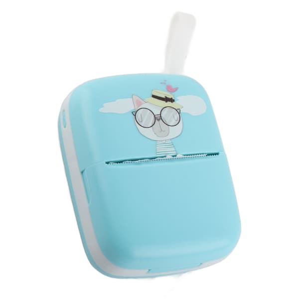 Taskulämpötulostin Mini HD Bluetooth Musteeton Taskupuhelintulostin opiskelijoille Sininen