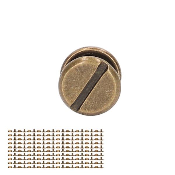 8 mm 100 sett lærnaglersett Bærbar liten rund soppform hard legering galvaniserte dekorative skinnnagler bronse