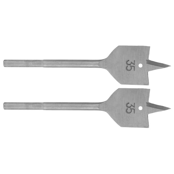 2 stk. Spade Bor Bitsæt Paddle Flade Bits Højkarbonstål Træbearbejdning Håndværktøj Hardware 35mm