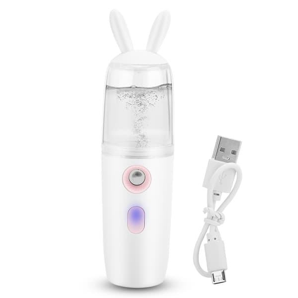 30 ml Mini Bærbar Nano Spray Ansigtsfugtighedsgivende Hydrerende Damper Ansigtsluftfugter Hvid