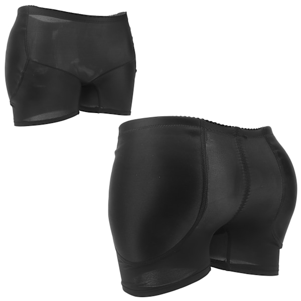 Kvinnors höftstöd lyft trosor mjuka andningsbara vadderade rumpa kropp forma underkläder svart 4XL