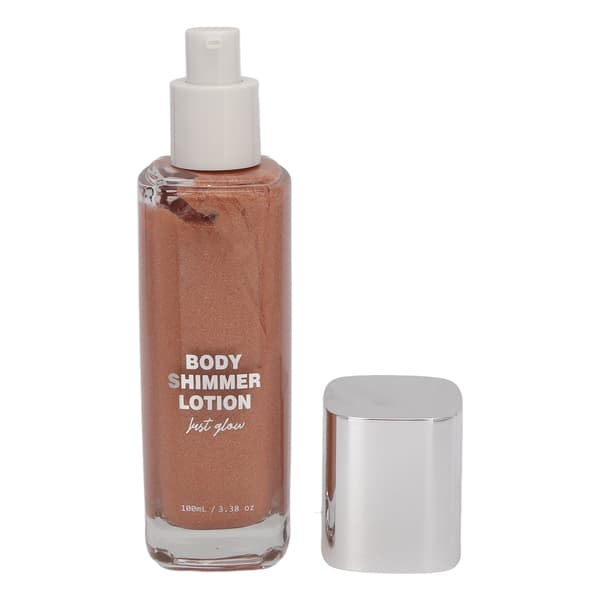Glitter Body Lotion Hudlysende Lett Tekstur Reflekterende Skinnende Highlighter Makeup Olje 100ml Rose Gull