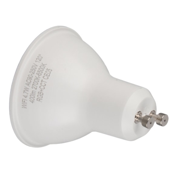 Smart LED-lampa RGB WW Dimningsfunktion GU10-gränssnitt WiFi Smart Dimbar LED-lampa för hemmakontor hotell AC90‑250V