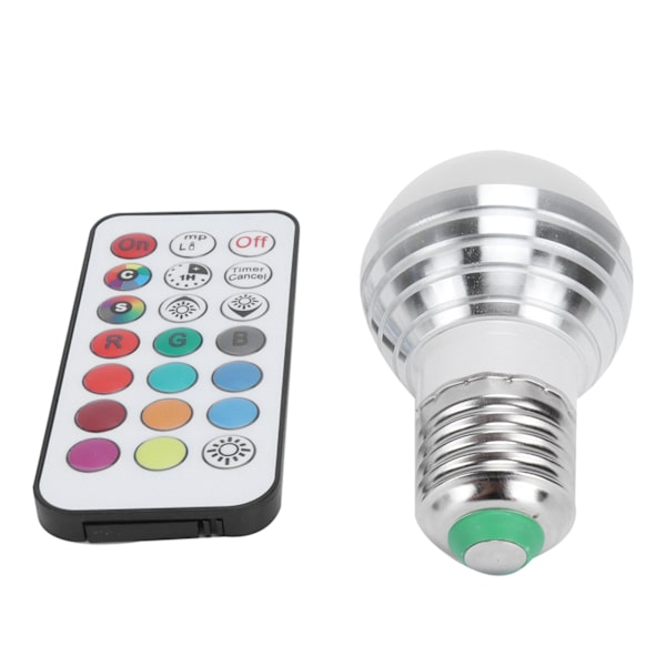 RGB Glödlampa Fjärrkontroll E27 7 Färger Bytande Ambient Lamp KTV Bar Club Dekoration 85-265V