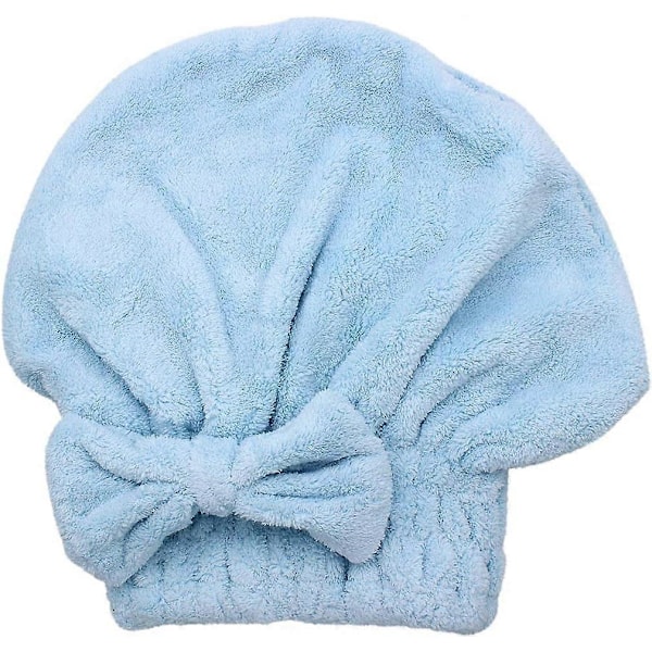 2-pack Mikrofiber Hårhanddukar, Superabsorberande Duschmössor, Snabbtorkande Hårbandana, Mjuk