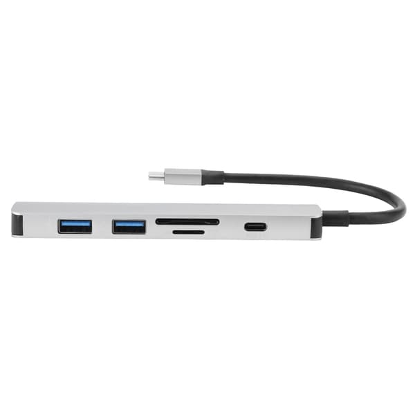 Type-C 6 i 1 Hub Multifunktionel Udvidelsesdock Type-C til HDMI/USB3.0/PD3.0 Opladning