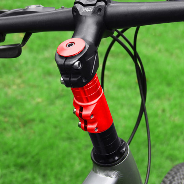Cykel Mountain Bike Styr Gaffel Stem Riser Rise Up Extender Forlænger Adapter Dele (rød)
