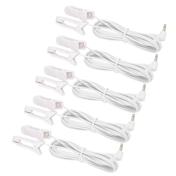 5 stk/pose 3,5 mm Øreclips Elektrode Blyledninger Kabel til TENS Unit Fysioterapimaskine
