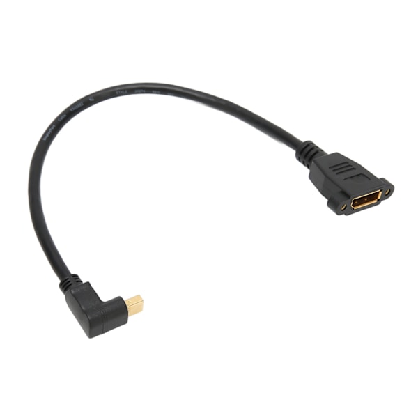 DP-hona till Mini DP-hane-kabel, låsbar typ med dubbla hål, Displayport-adapter för QXGA 2560x1600 upplösningsutgång