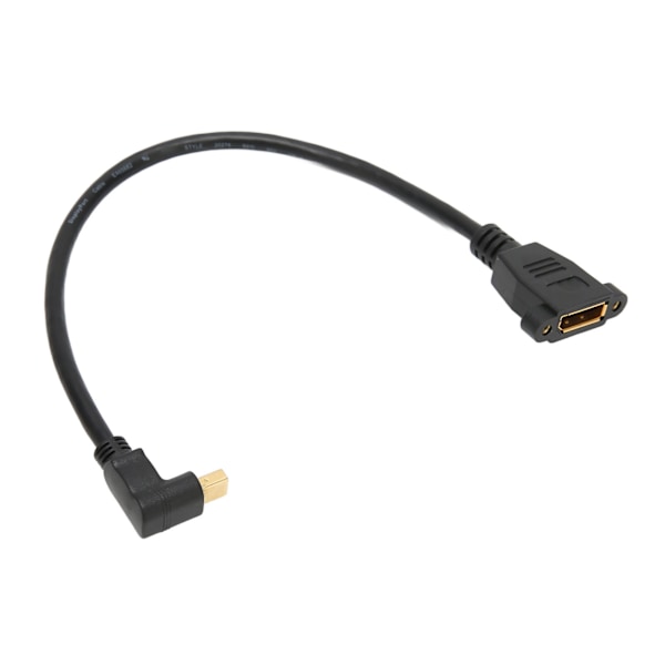 DP-naaras - Mini DP -uroskaapeli, lukittava kaksoisreikä, Displayport-sovitin QXGA 2560x1600 resoluution lähtöön