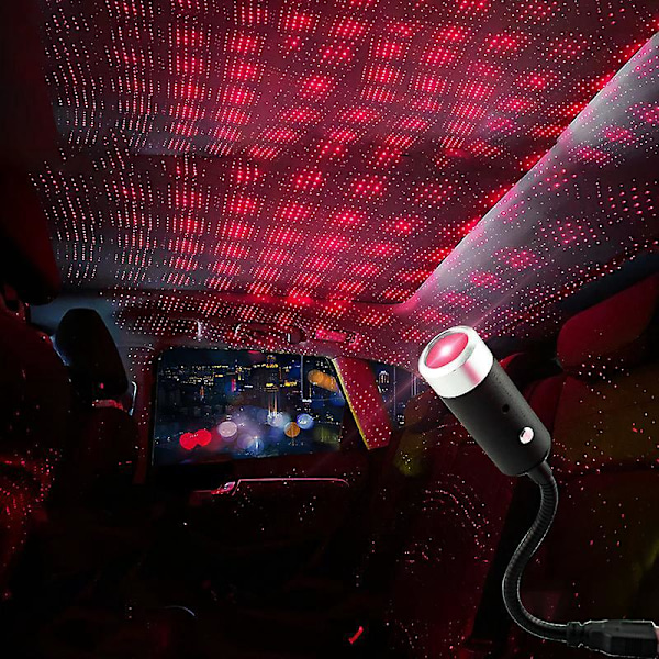 Justerbar USB Stjerneprojektor Nattelys for Soverom og Bil