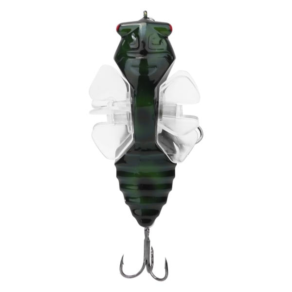 Hard Fish Lure Bionic Cicada Shape fiskebete med roterande snurrar Propeller Diskantkrok 7,5 cmY238-7