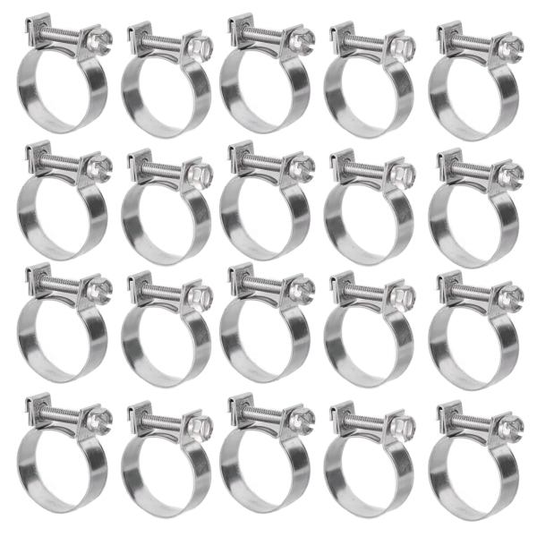 20 kpl letkunkiristintä Mini ruostumaton teräs ruuvi letkun pidike moottoriajoneuvoille Petrokemian lääketeollisuus 21-23mm