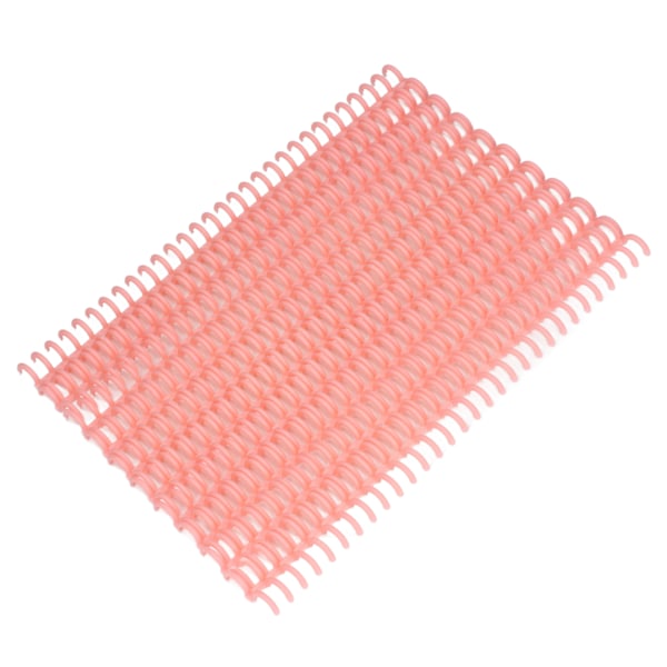 10 stk. Binderyg 30 huller 12 mm diameter DIY klippbar plast A4 Wire Binding Spines til skolekontor lyserød