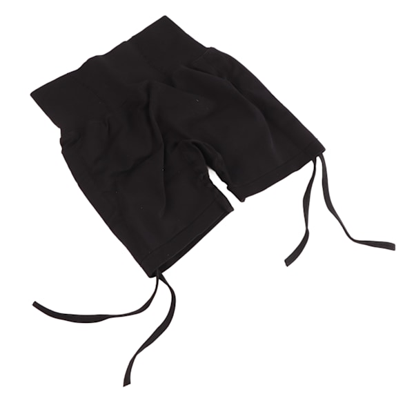 Yogashorts Ergonomisk hög midja rumpa lyftande sömlös dragsko Workout löparshorts för kvinnor M Svart
