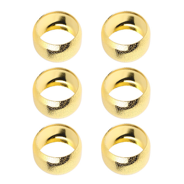 6 stk Serviettringer Gullfarge Sterkt metall Elegant Enkle flerbruksserviettholdere for bryllupshotellfest