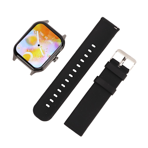 1,83 tommer GT40 Smart Watch HD Fuld Skærm 128Mb IP67 Vandtæt Smart Watch Støtte Bluetooth Opkald Sort