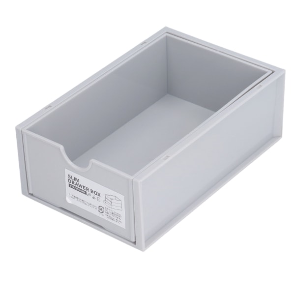 Opbevaringsboks Stabelbar PP Materiale Stor Kapacitet Klassificeret Opbevaring Stærk Holdbar skuffe BoxGrå