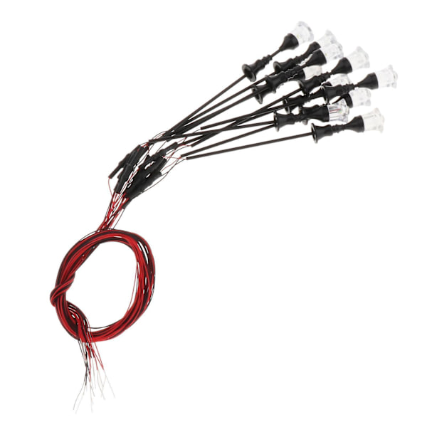 10 stk. 1:100-1:150 Skala Model Lygtepæl Gadebelysning 12V Jernbaneværft Lampe