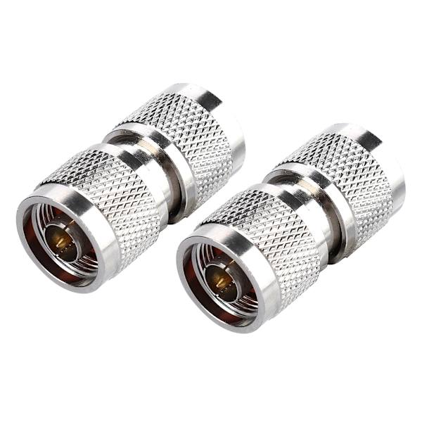 2 stk. N-type kontakt N-type hann til N-type hann RF koaksial antenneadapter