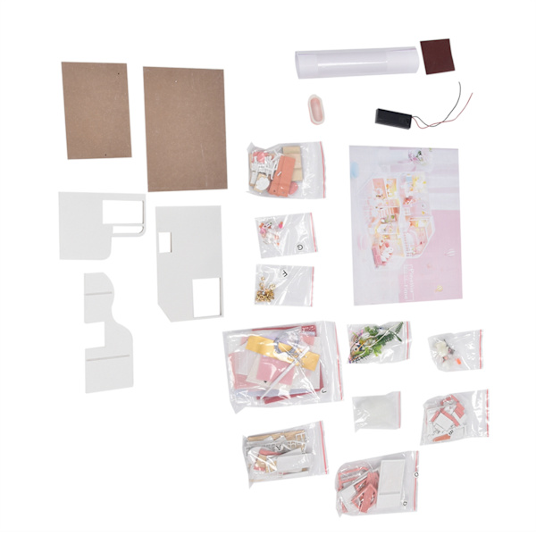 Børnesamlings DIY Dukkehus Kit Dukkehus Kit Miniature Hus Byggesæt Fødselsdagsgave