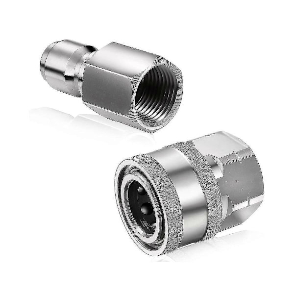 8 kpl Npt 3/8 tuuman ruostumattomasta teräksestä valmistettu uros-naaras pikaliitinsarja painepesurin adapterit (sisä- ja ulkokierre)_SZXM