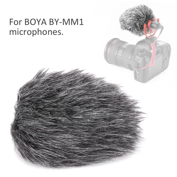 Universal Mikrofon Vindskjerm Pels Myk Vindhette Vindmuffe for BOYA BYMM1 Mic