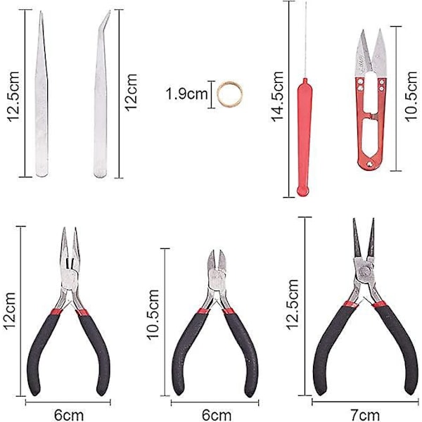 8 st/set, Pärltillverkning och Smyckestillverkning Smyckestänger Juvelerarverktyg Professionella Smyckestänger Verktyg, 155x110x35mm
