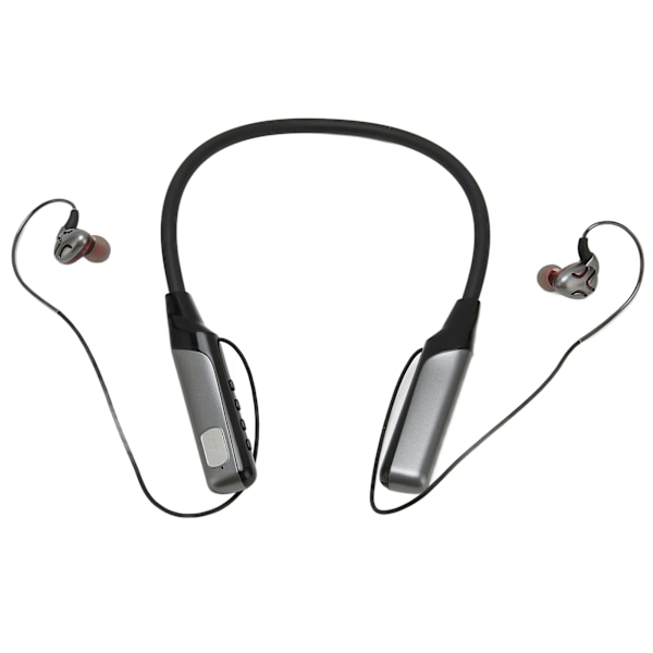 Nackband Bluetooth hörlurar Stöd för brusreducering Plug-in Trådlöst halsbandsheadset för utomhussport Svart