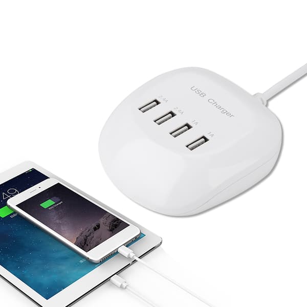 100-240V 4-ports USB Desktop Multi Hurtig Vægoplader Station Strømadapter US Stik