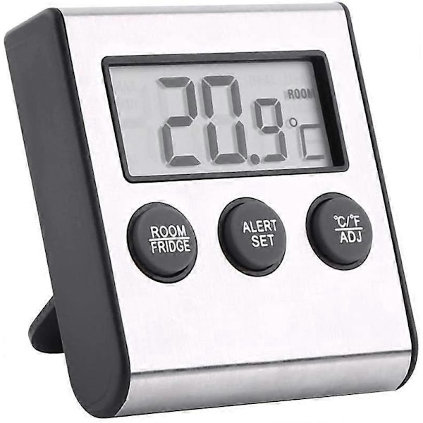 Kjøleskapstermometer, Digitalt LCD-termometer med probe, Kjøleskapstermometer -50 til 70