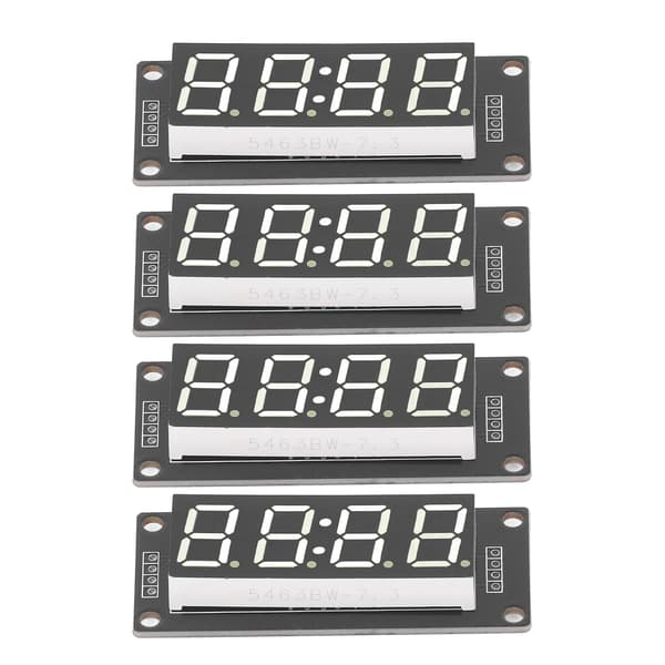 4 sæt 4-cifret digitalt rør LED-displaykort 7 segmenter urmodul TM1637 0,56 tommer hvid MRA041B