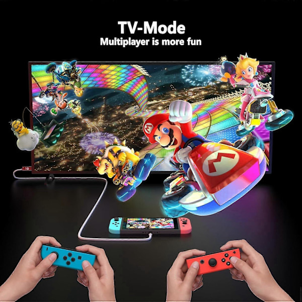 USB C - HDMI -kaapeli Nintendo Switchille/OLED:lle, 3 in 1 -kaapeli 100 W PD:llä ja 4K HDMI:llä, tukee TV:tä/Steam Deckiä/kannettavaa tietokonetta/PC:tä, 2 m mustavalkoinen