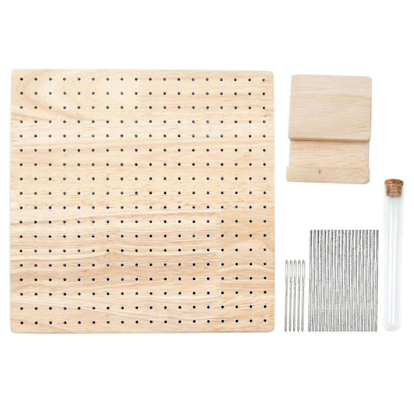Trävirke virka blockering bräda - stickning matta med stångstift | Perfekt för stickning och virkning