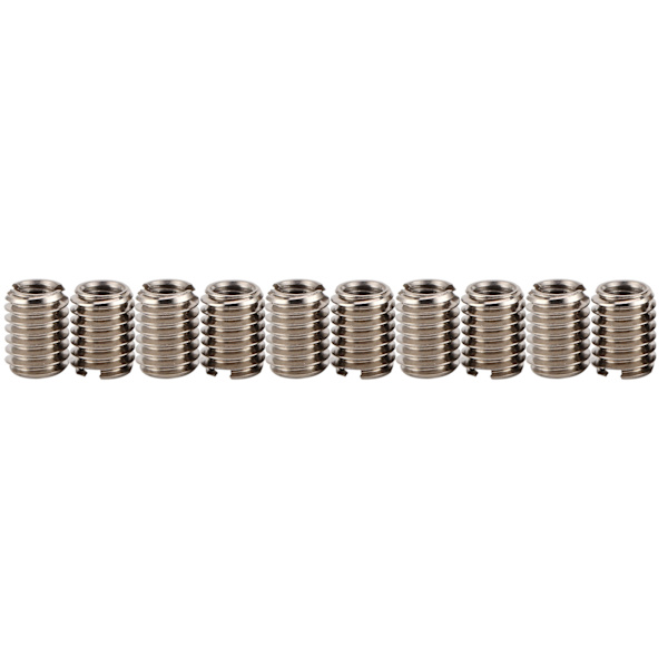 10 st gänginsatser av rostfritt stål Reduktionsmutter invändig gänga M4x0,7 hangänga M6x1,0 med 8 mm längd
