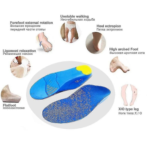 Børne Orthotics Indlægssåler til Platfod Støtte Korrektion Fodpleje til Børn Ortopædiske Indlægssåler Sko Indlæg EU30-32 20.5cm