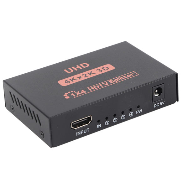 4K HD Multimedia Interface Splitter Plug and Play 1 ind 4 ud HD Multimedia Interface Switcher US Stik 100-240V